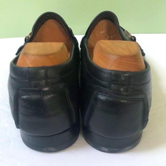 Bruno Magli Pagello Black Leather Slip On Loafers Sz 10